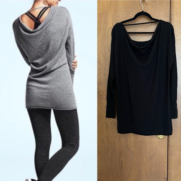 Athleta “Drishti” Drape Back 100% Cashmere Sweater - Picture 2 of 8